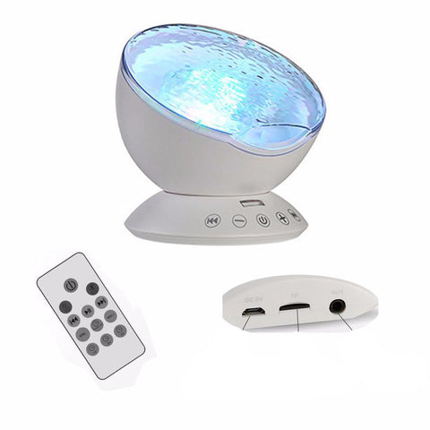 Newest Remote Control Ocean Wave Projector Rotating Night light