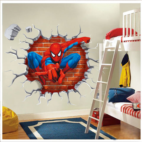 Spiderman Cartoon Movie Home Wall Sticker For Kids Room